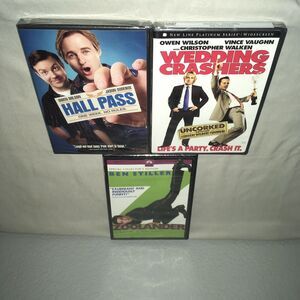 Dvd Sealed New Nwt Hall Pass / Wedding Crashers / Zoolander Owen Wilson Bundle